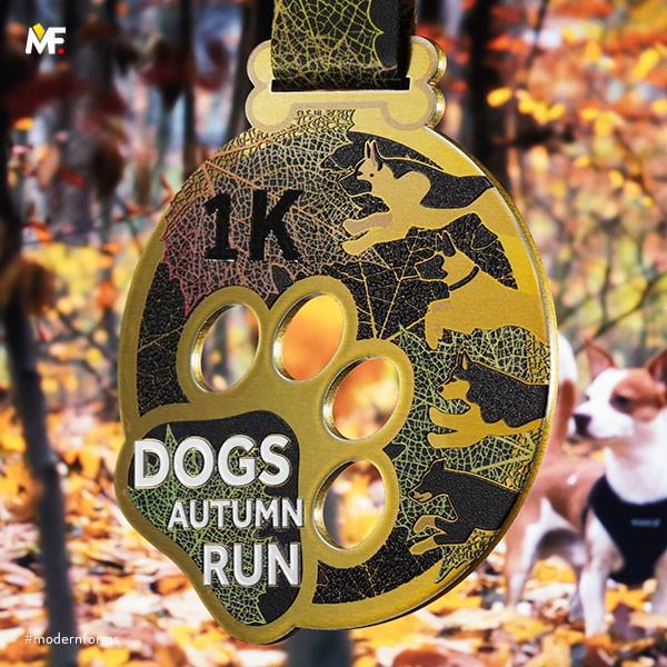 Medaille für "Dogs Autumn Run