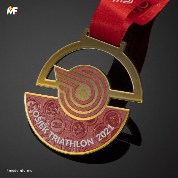 Triathlon Medaille aus Metall